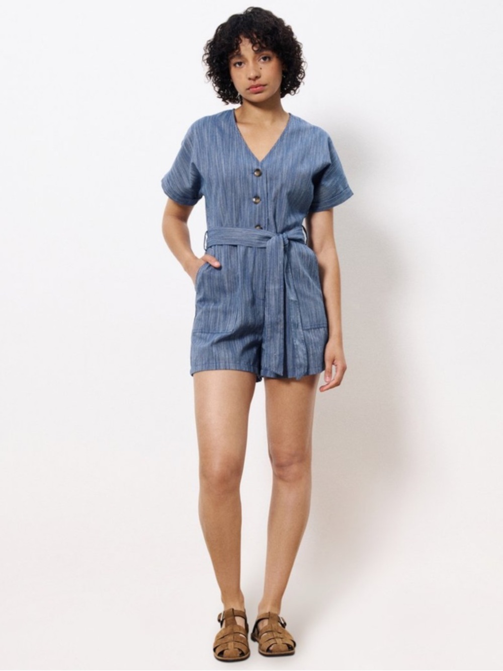 NWT Frnch Romper w belt